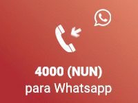 Os números de 0800 e de 4000 (NUN) fornecidos pela Directcall podem ser habilitados no WhatsApp. 